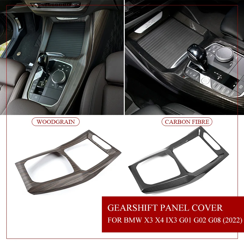 

ABS Carbon Fiber Gearbox Panel Trim Cover Multimedia Button Panel Cover For BMW X3 2022 G01 X4 G02 IX3 G08 Car Accessories
