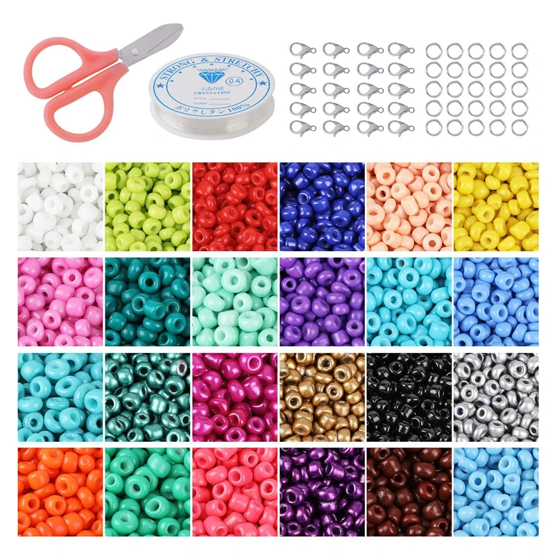 

2/3/4mmColors Glass Seed Beads DIY Bracelet Necklace for Jewelry Making Handmade Bracelet Earring Accessorie