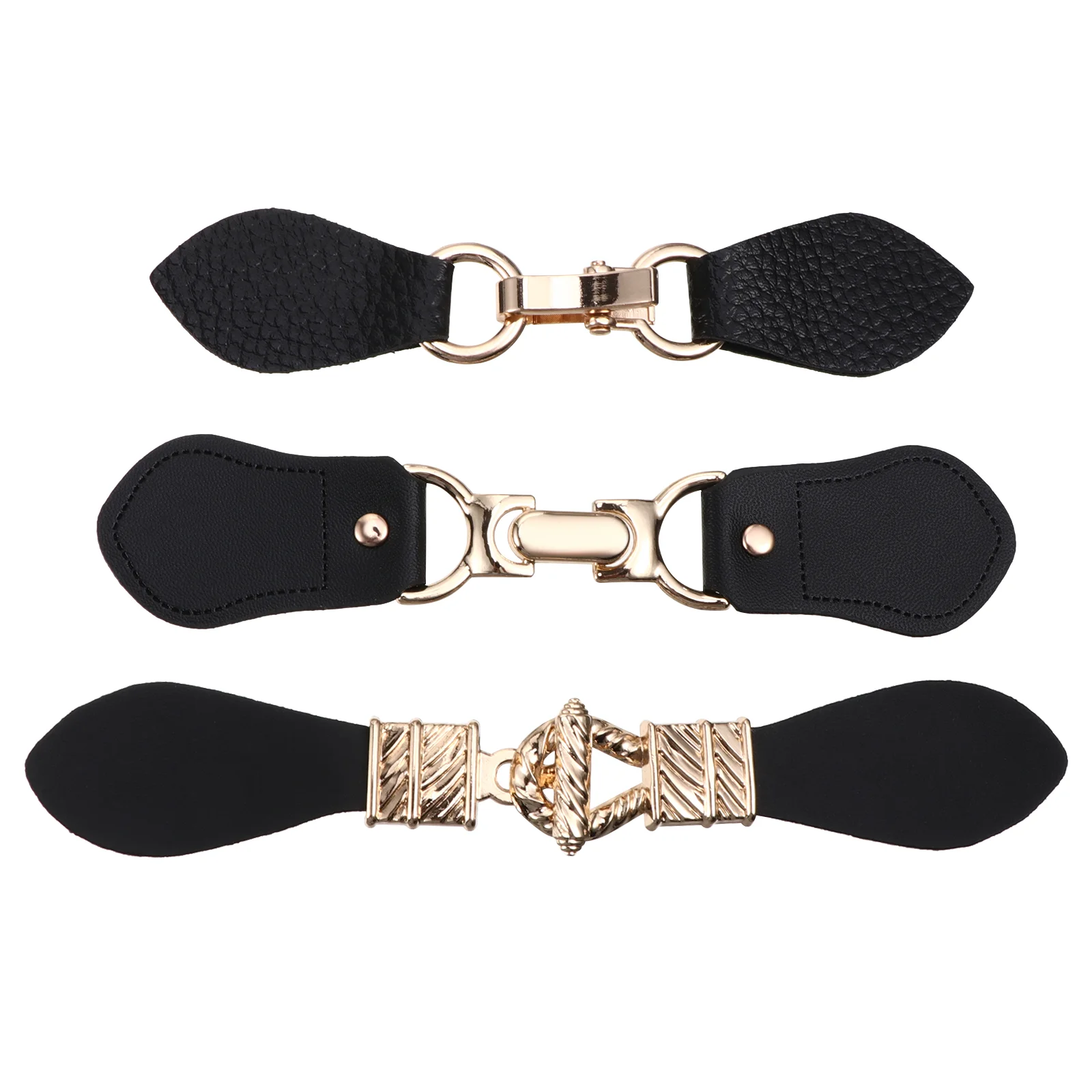 

3 Pcs Metal Buckle Sweaters Dresses Coat Buckles Hook Overcoat Connection Wrapped Clips Wind