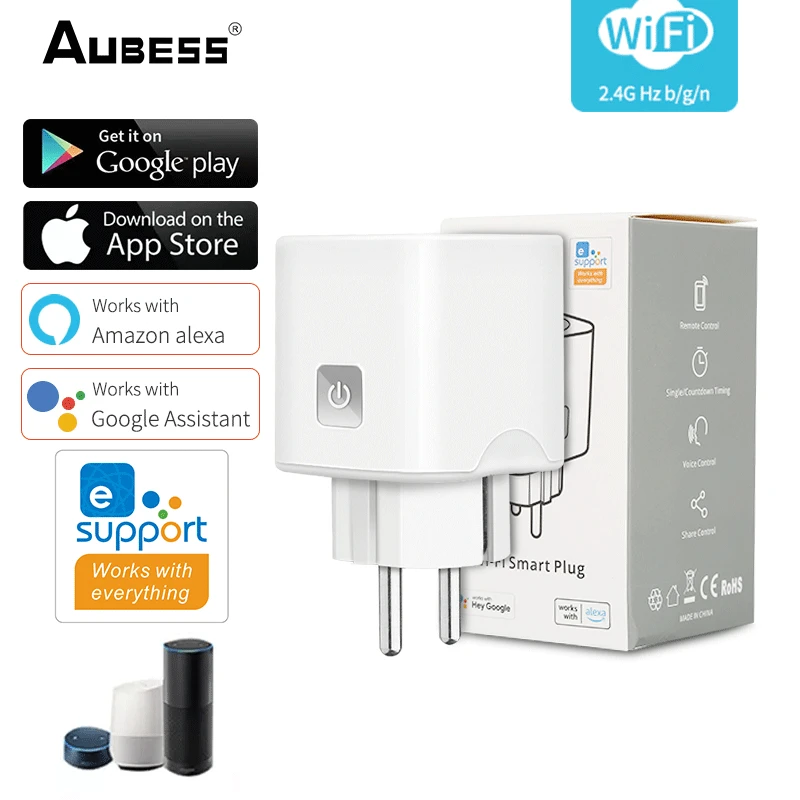 

Умная розетка с Wi-Fi, 10 а, с голосовым управлением