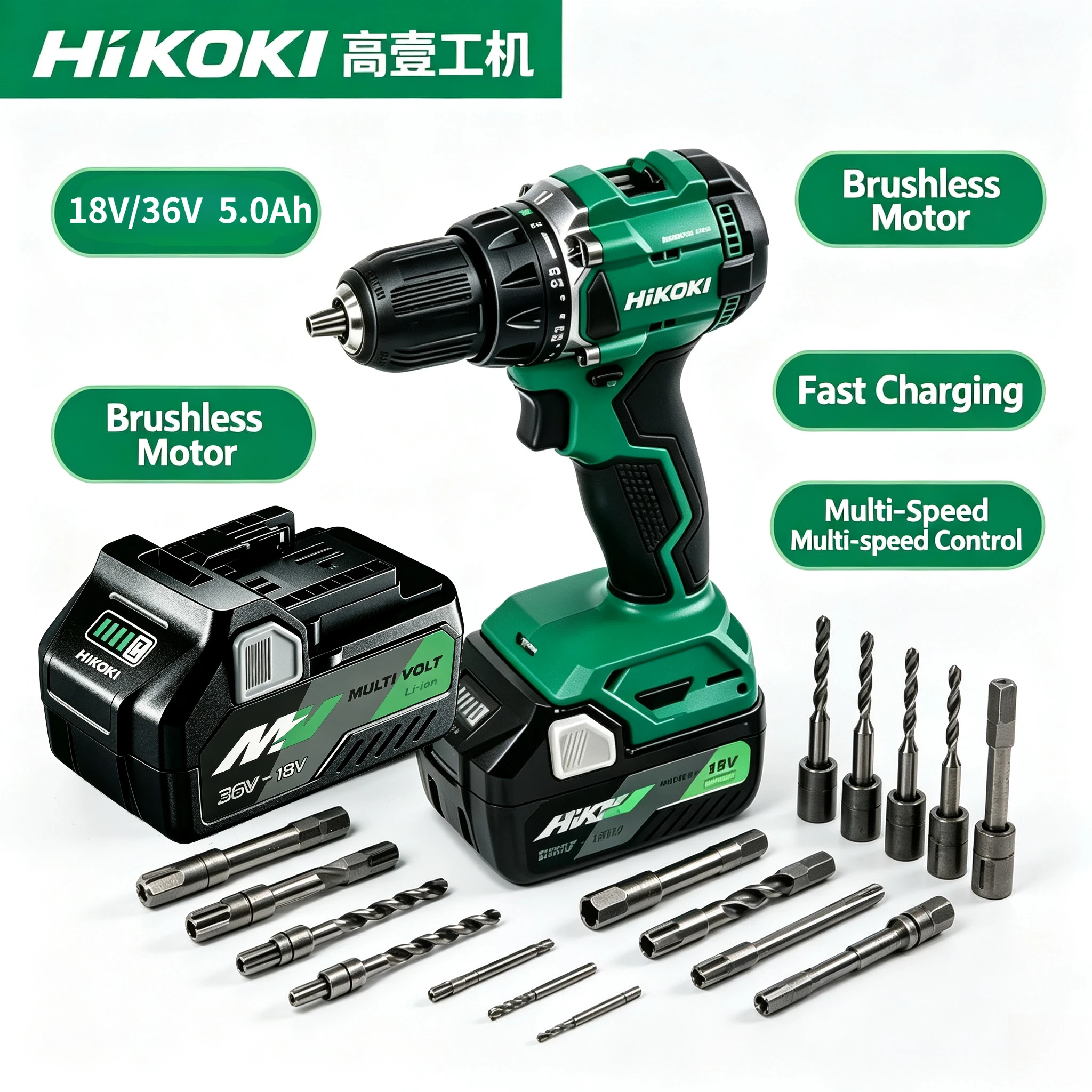 Фото Аккумулятор Hitachi HiKOKI BSL36B18 18В/36В 8.0Ач, совместим с DS18DSL C18DSL, длительное время работы для инструментов для дома и мастерской №1