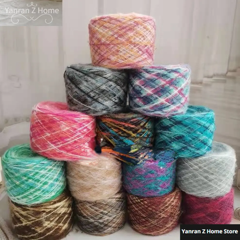 

100g Duan Dyed Mahai Capillary Wool Yarn Hand Painted Summer Sweater Mahai Colorful Hand Mixed Scarf Material Line Cotton Yarn