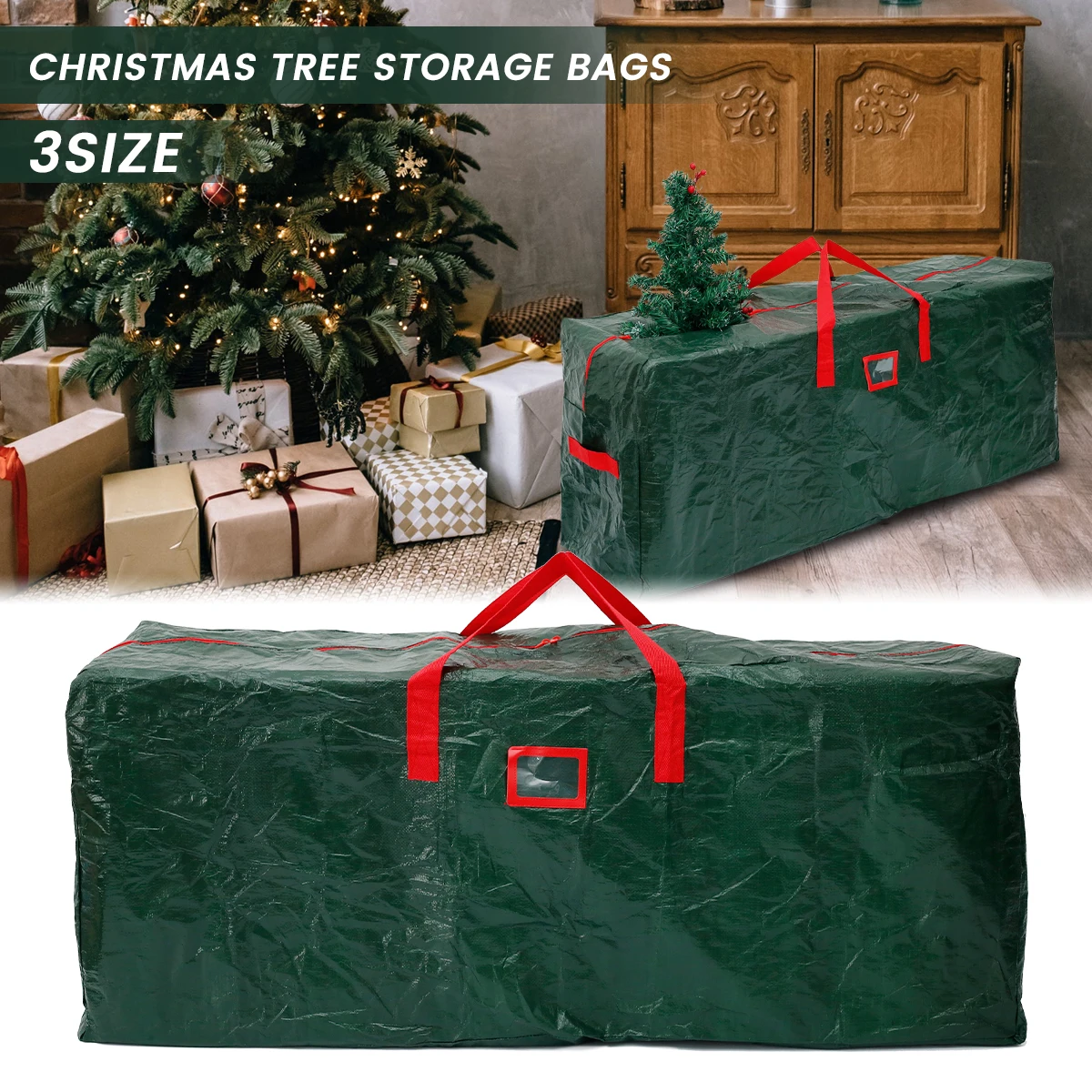 

NewChristmas Tree Storage Bag Fits 7.5/9ft Artificial Disassembled Trees Heavy Duty Holiday Tree Storage Container Artificial