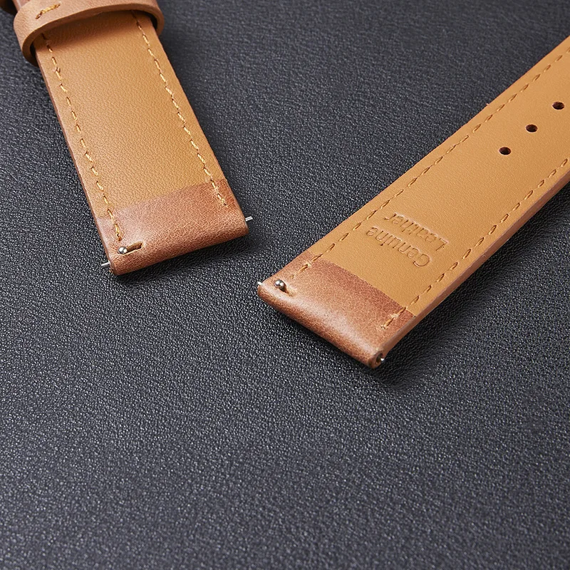 Vintage Handmade Italian Genuine Leather Watch Band 20mm 22mm Cowhide Strap Brown Black Blue for HUAWEI Men Women Watchband