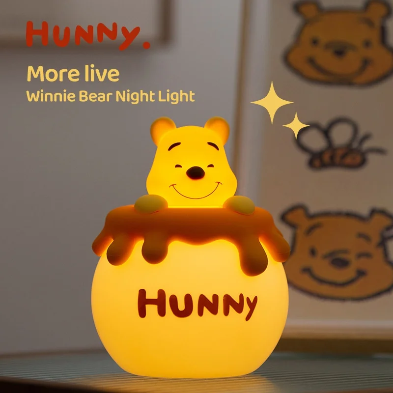 2024 Disney Miniso Винни-Пух ночник с таймером милый креативный зарядный светильник для