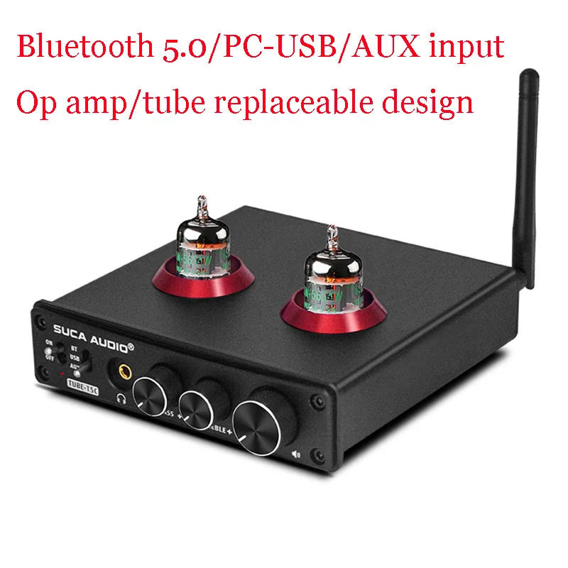 

High-quality Tube Headphone Amplifier Bluetooth 5.0 APTX-HD Lossless Format Audio Receiver GE5654*2 Tube USB Lossless Decoding