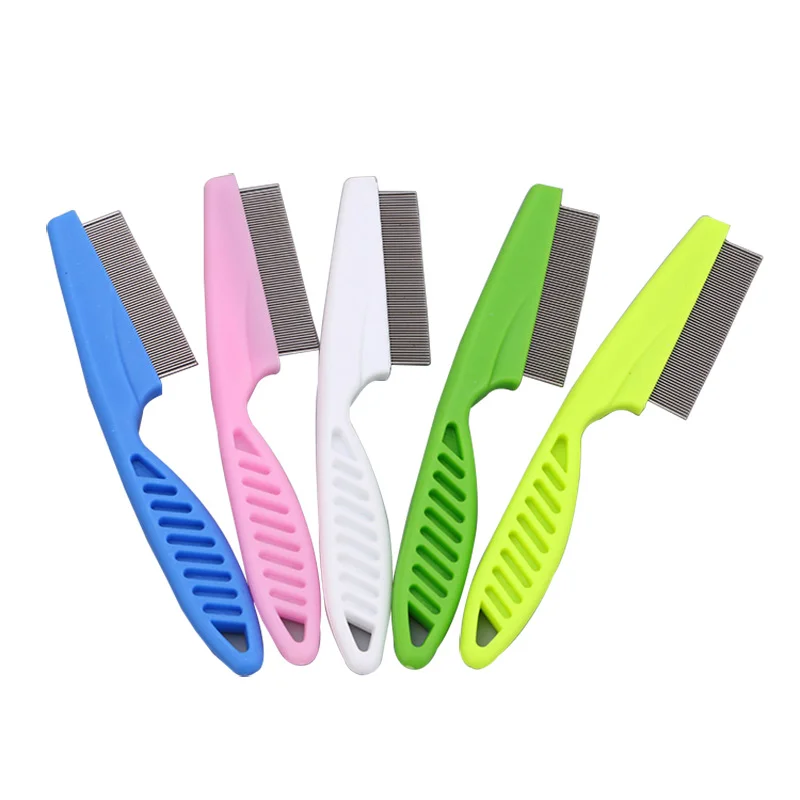 

1pcs Fine-toothed Pet Stainless Steel Comb Accessories Cleaning Tool Lice Brush Removing Fleas Portable Dog Grooming