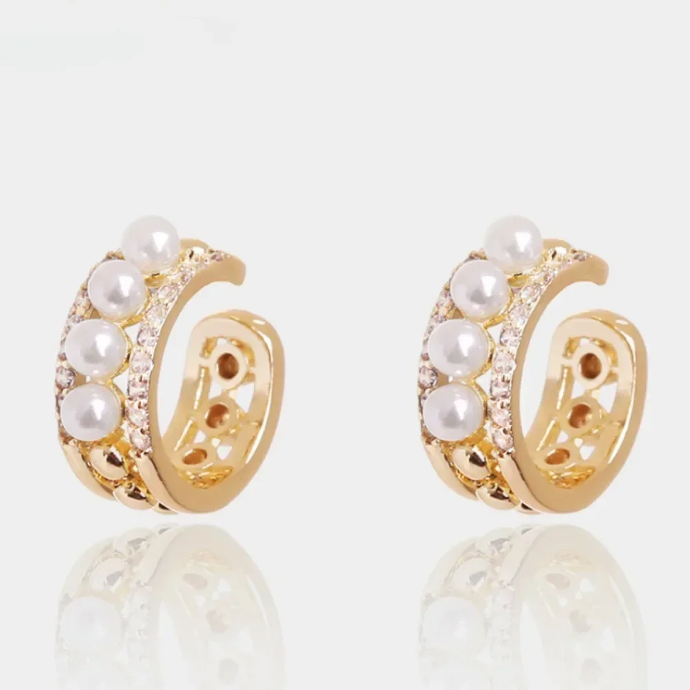 Элегантные Круглые Серьги-капли С Жемчугом В Форме Ракушки Золотые/серебряные