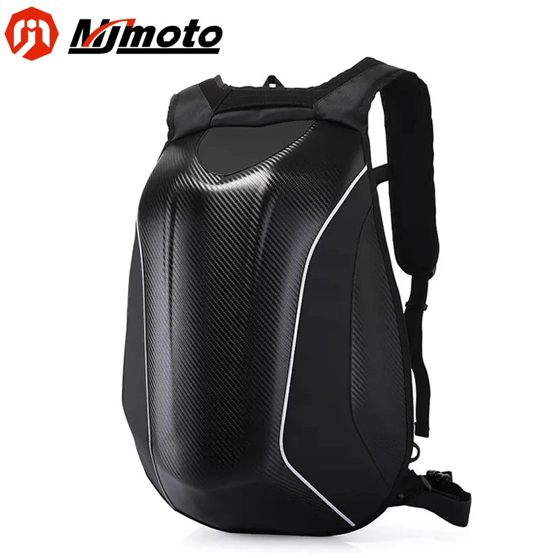 

Carbon Motorcycle Backpack Black Reflective Moto Riding Multifunction Bag Waterproof Full Face Helmet Backpacks Computer Bag
