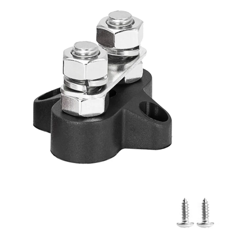 

5/16Inch Terminal Block Studs M8 48V Junction Block Bus Bar Insulated Heavy Duty Power Distribution Stud Black and Red