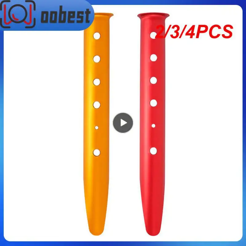 

2/3/4PCS Aluminum Alloy Light Floor Nails Durable Beach Nail Portable Canopy Fixed Camping Equipment Windproof Snow Nail