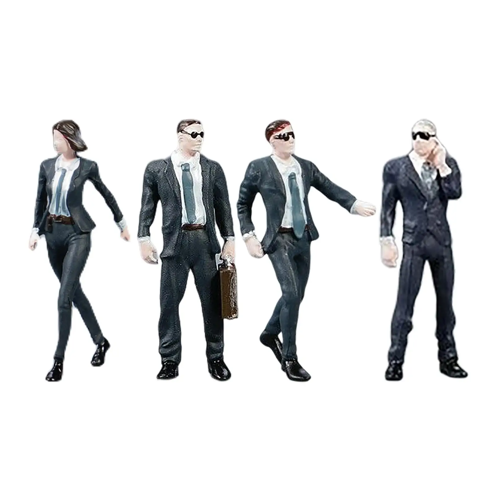 

1:64 People Figurines Car Model Scene Layout Bodyguard Model Decoration