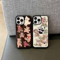 wildflower bear y cute phone case for iphone 11 12 13 pro max x xr 7 8 plus se20 high quality tpu silicon hard plastic cover