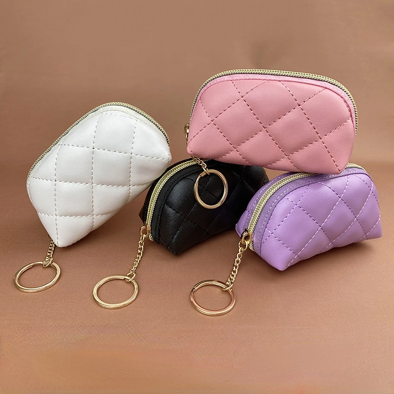 

2022 new large-capacity simple hand embroidered key coin purse female fashion small bag zipper clutch female