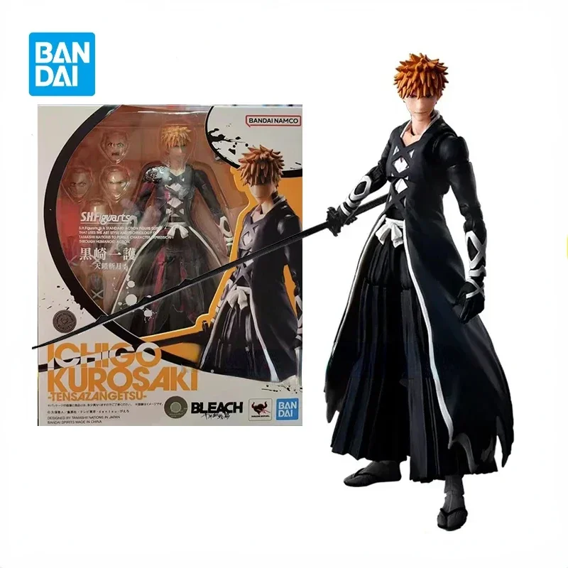 В наличии BANDAI Original S.H.Figuarts SHF Death God Kurosaki Ichigo Tensu Zangetsu Аниме Фигурка Модель Коллекция