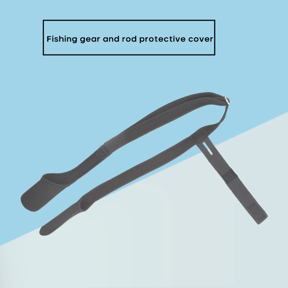 

Neoprene Fishing Rod Protective Sleeve Spinning Casting Rods Holder Adjustable Length Rope Strap Tackle Pole Storage Tackle New