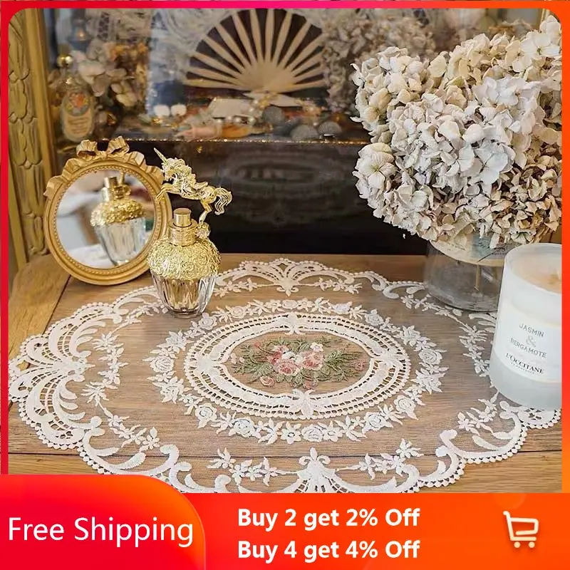 Ретро Кружевная салфетка скатерть для стола коврик с защитой от ожогов подставка