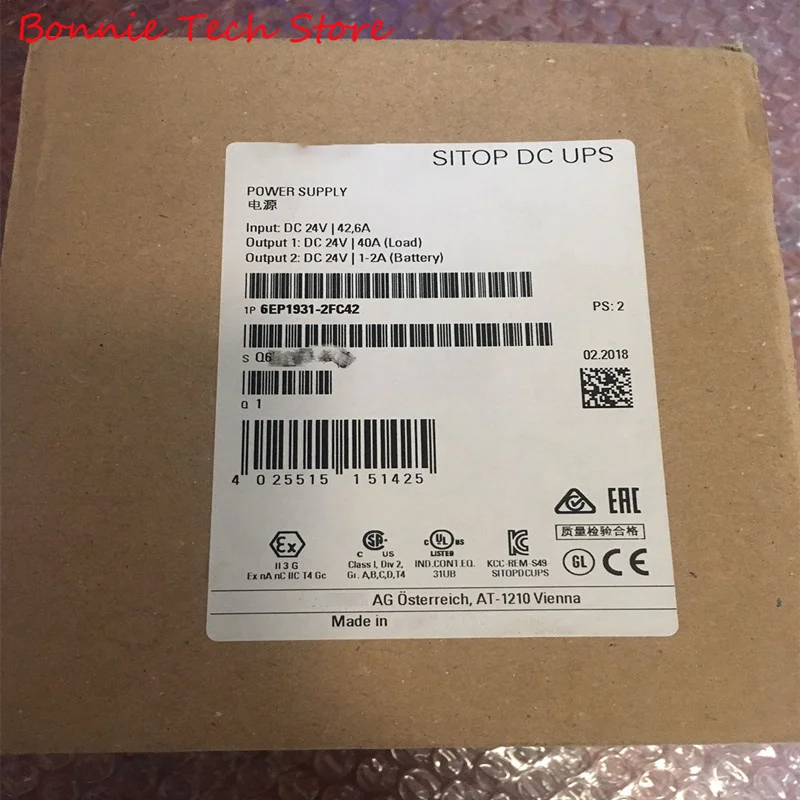 

6EP1931-2FC42 for SIEMENS SITOP DC UPS module 24 V/40 A uninterruptible power supply with USB interface