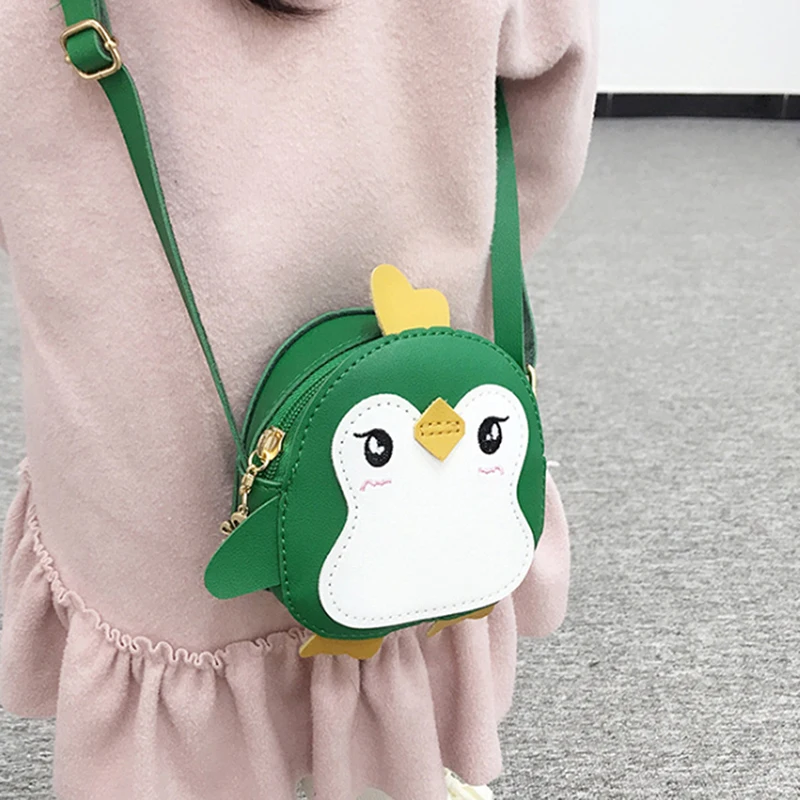 

Girls Bags Cute Penguin Shape Animal Shoulder Bag Clutch Kids Girls Crossbody Leather Mini Bags PU Leather Mini Messenger Bag