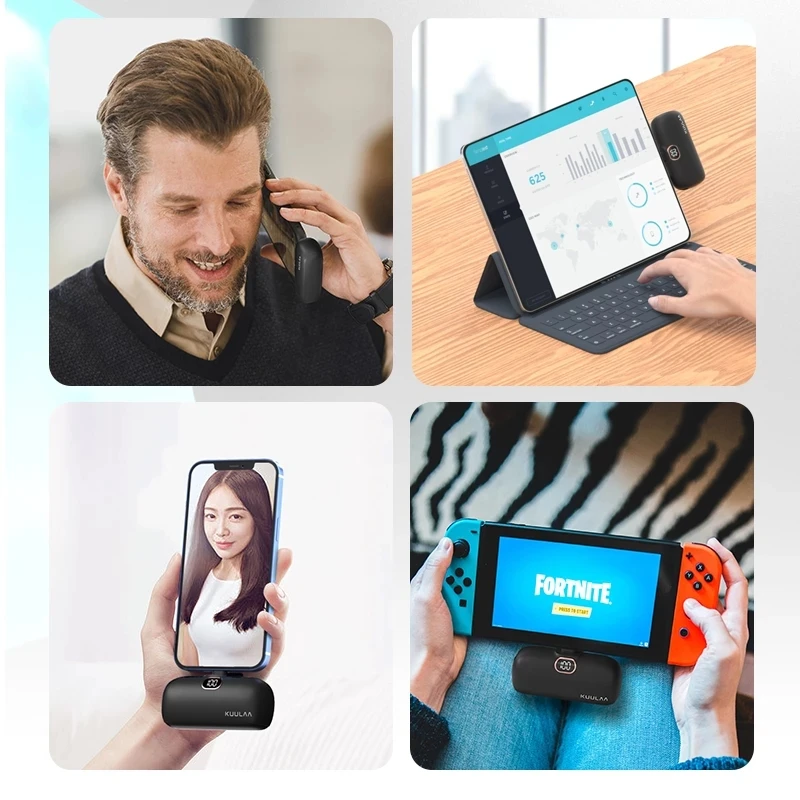 KUULAA Power Bank Mini 5000 мАч Портативное зарядное устройство Powerbank Быстрая зарядка USB Type C