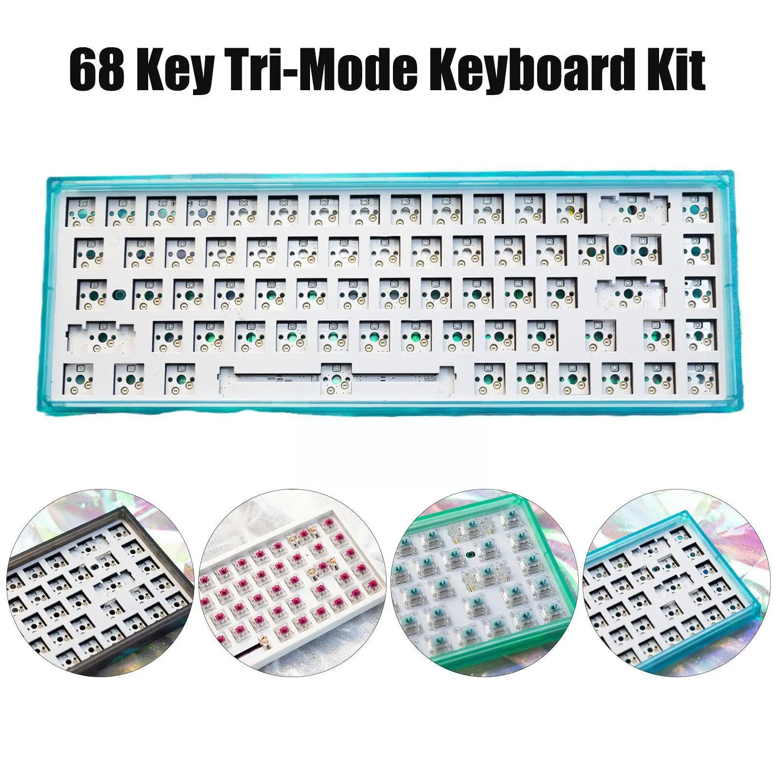 

Kincokey68 Bt5.0 беспроводной 2,4g Горячая замена индивидуальный комплект Механическая батарея 3500mah клавиатура Rgb литиевая N4e2