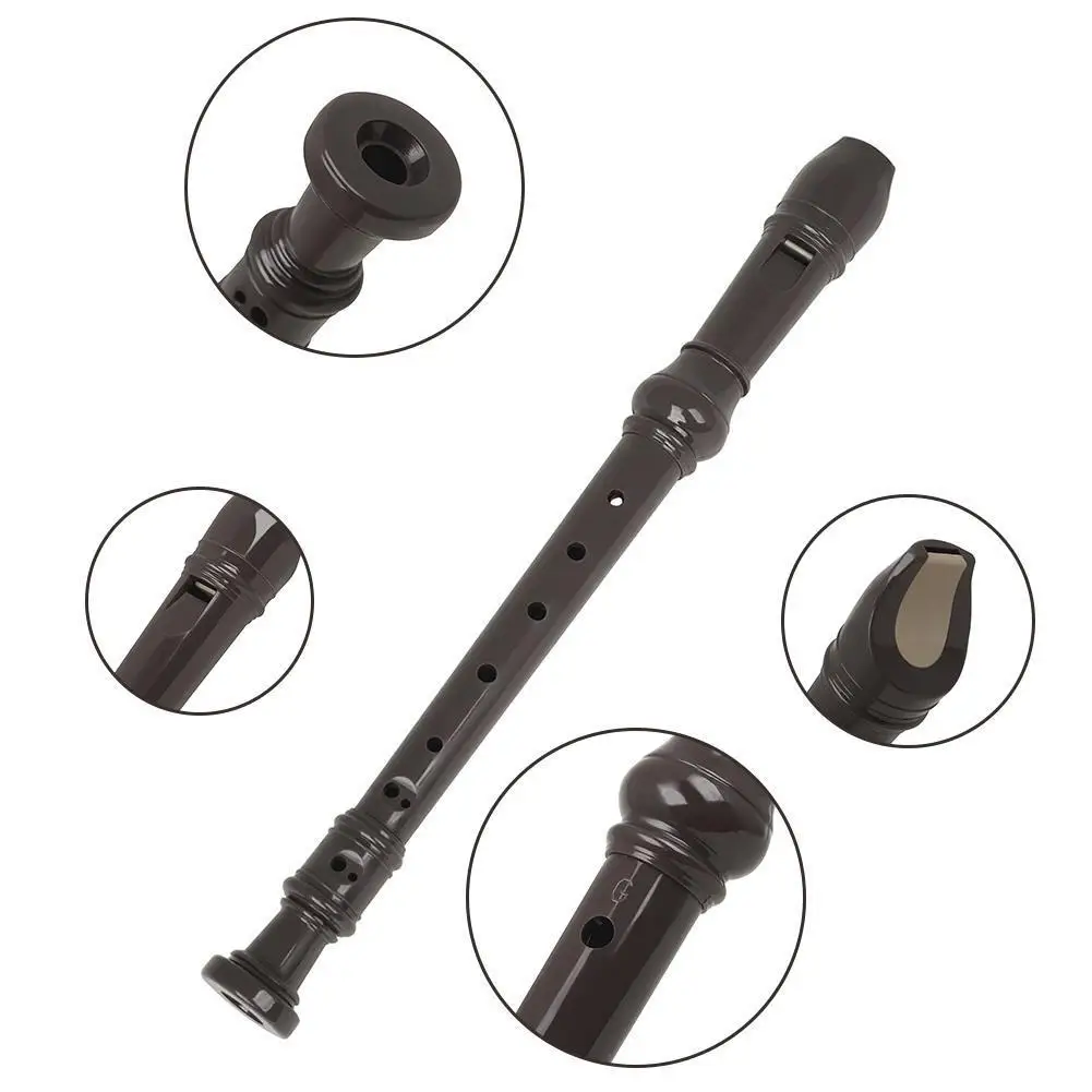 

Flute ABS Resin Clarinet Soprano Recorder Woodwind Instrument With Cleaning Rod Music Accessories 8-Holes G Tone Voice