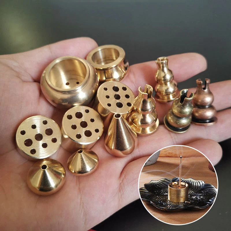 

Portable Incense Burner Multi Purpose Water Drop Gourd Shape Brass Incense Holder Home Office Teahouse Zen Buddhist Supplies 1PC