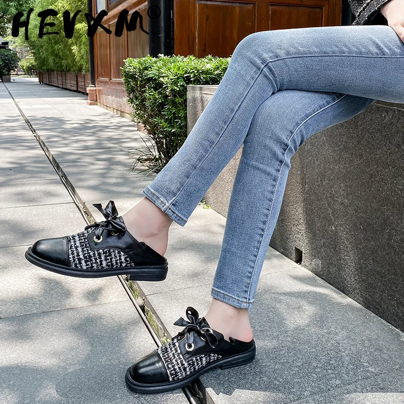 Womens Derby Shoes Elegant Female Footwear 2023 Fashion Women's All-Match Square Toe Casual Sneaker Autumn Leather Dress Modis