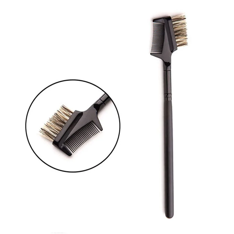 

Professional New 2 in 1 Beauty Double Head Fashion Black Eyebrow Eyelashes Eye Brow Extension Brush Makeup Tools Eyelashes Comb