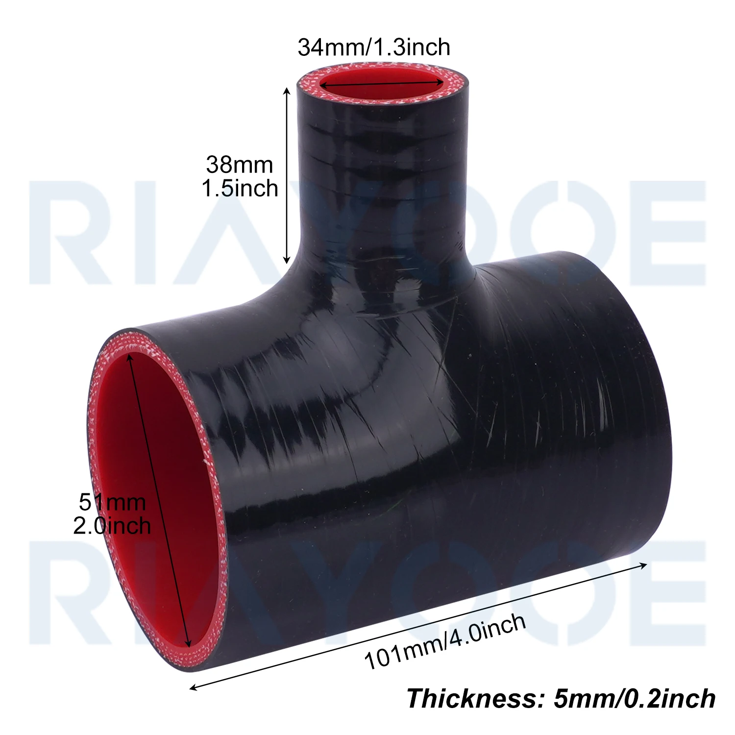 

Автомобильный Т-образный силиконовый шланг, 3-ходовая Т-образная силиконовая труба, 51-76 мм x 25 мм/34 мм, турбоинтеркулер, впускная силиконовая трубка с крепежным зажимом