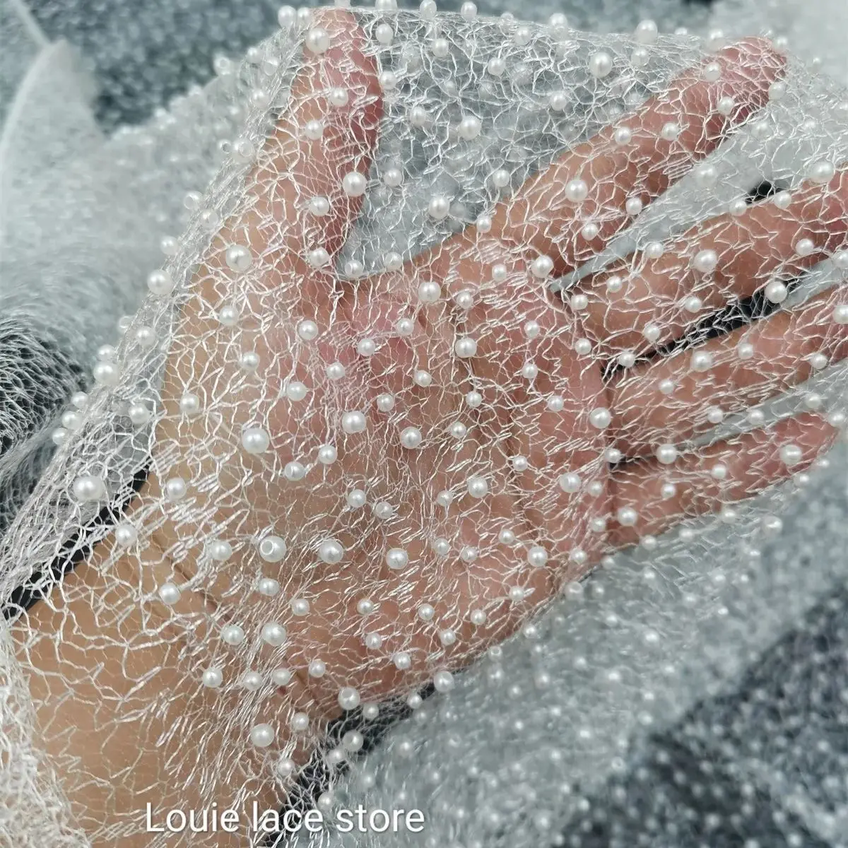 Роскошная белая африканская кружевная ткань с блестками вышитая французская