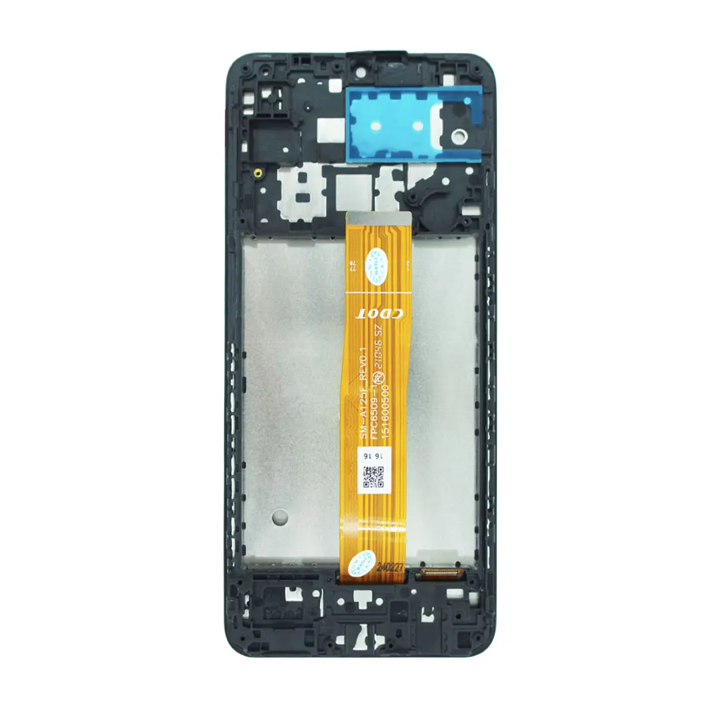 Фото 6,5-дюймовый протестированный ЖК-дисплей для Samsung Galaxy A12, сенсорный экран, дигитайзер, замена ЖК-дисплея для телефона Samsung A12 A125 с рамкой №3