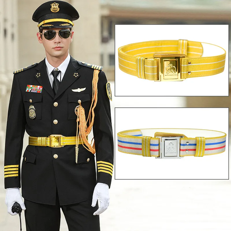 New Arrival Military Tactical Outdoor Armed Belt Top Quality Business Casual Uniform Golden Belts Unisex