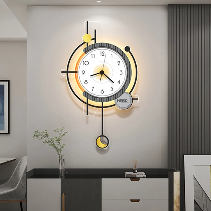 

Aesthetic Mechanism Clock Wall Modern Office Unique Train Station Silent Wall Clock Science Kit Deco Mural Wall Decoration T50GZ
