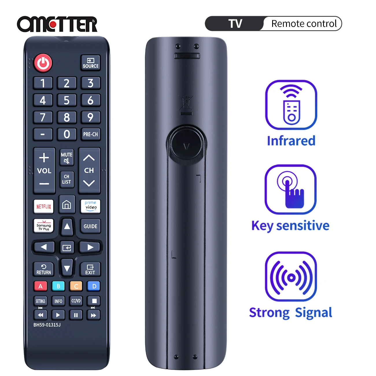 

BN59-01315J Replacement Universal for Samsung Smart TV Remote Control UN65TU7000FXZC UN70TU7000FXZA UN75TU7000FXZA Netflix