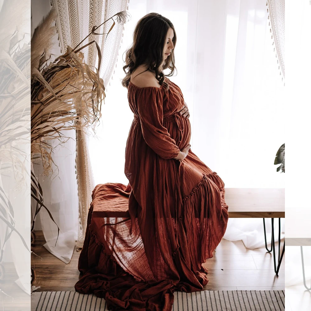 Удобный льняной хлопковый комплект из двух предметов короткий топ с длинным