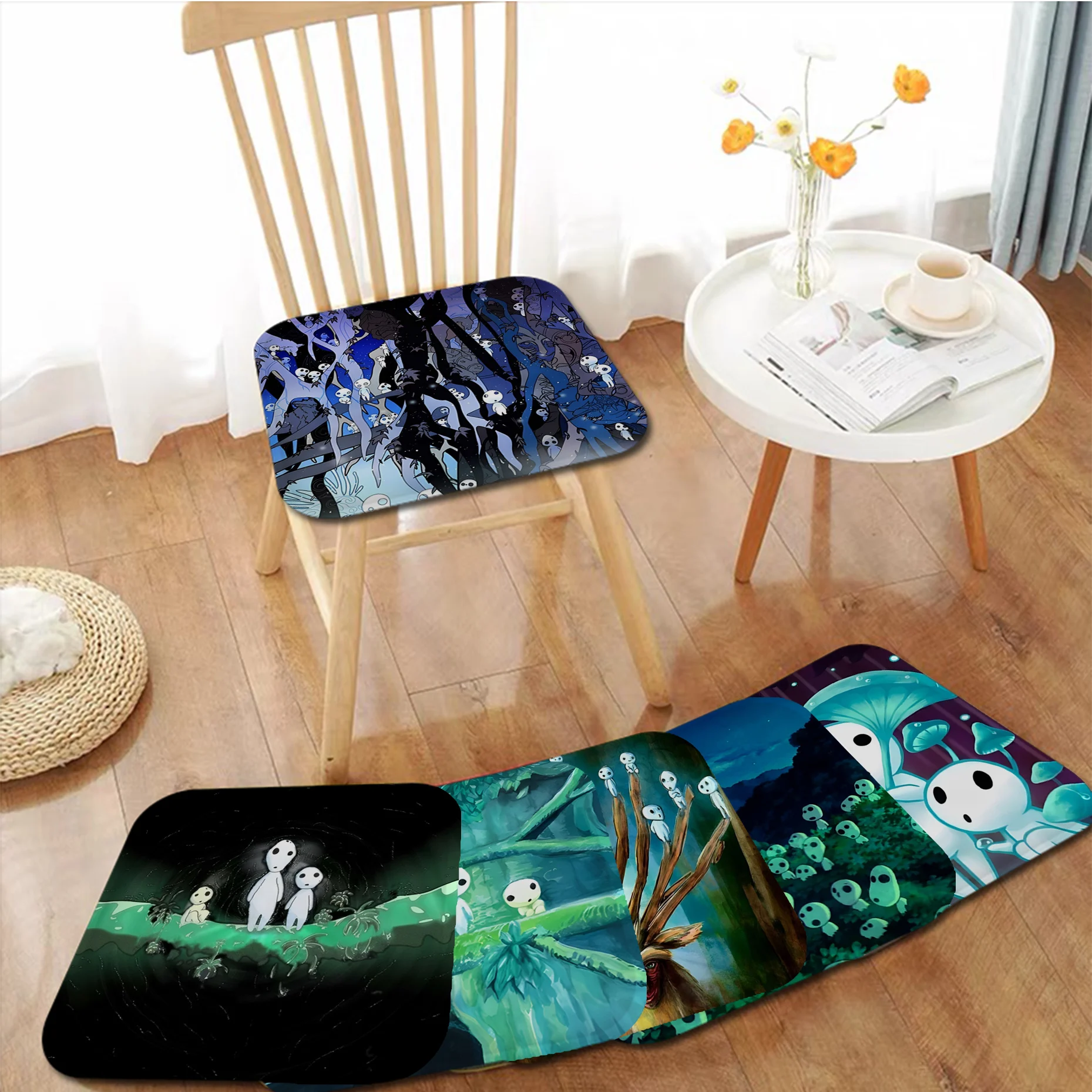 

Kodama Princess Mononoke Cushion Mat Modern Minimalist Style Sofa Mat Dining Room Table Chair Cushions Unisex Fashion Anti-slip
