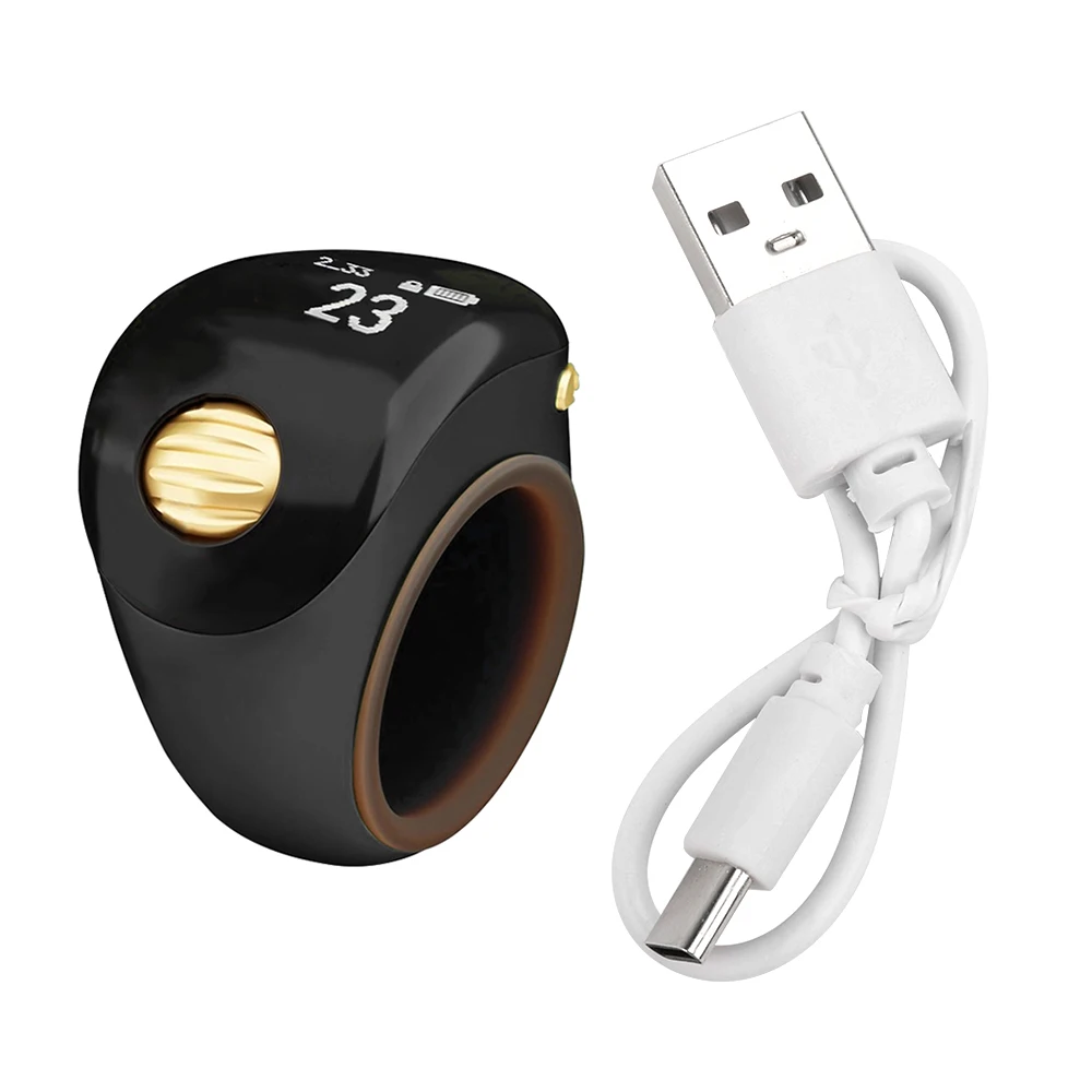 

2 вида цифрового счетчика пальцев с кнопкой HD OLED-экрана и шариковым аккумулятором Type-c 75 мАч, 3-ступенчатый регулируемый счетчик-кликер