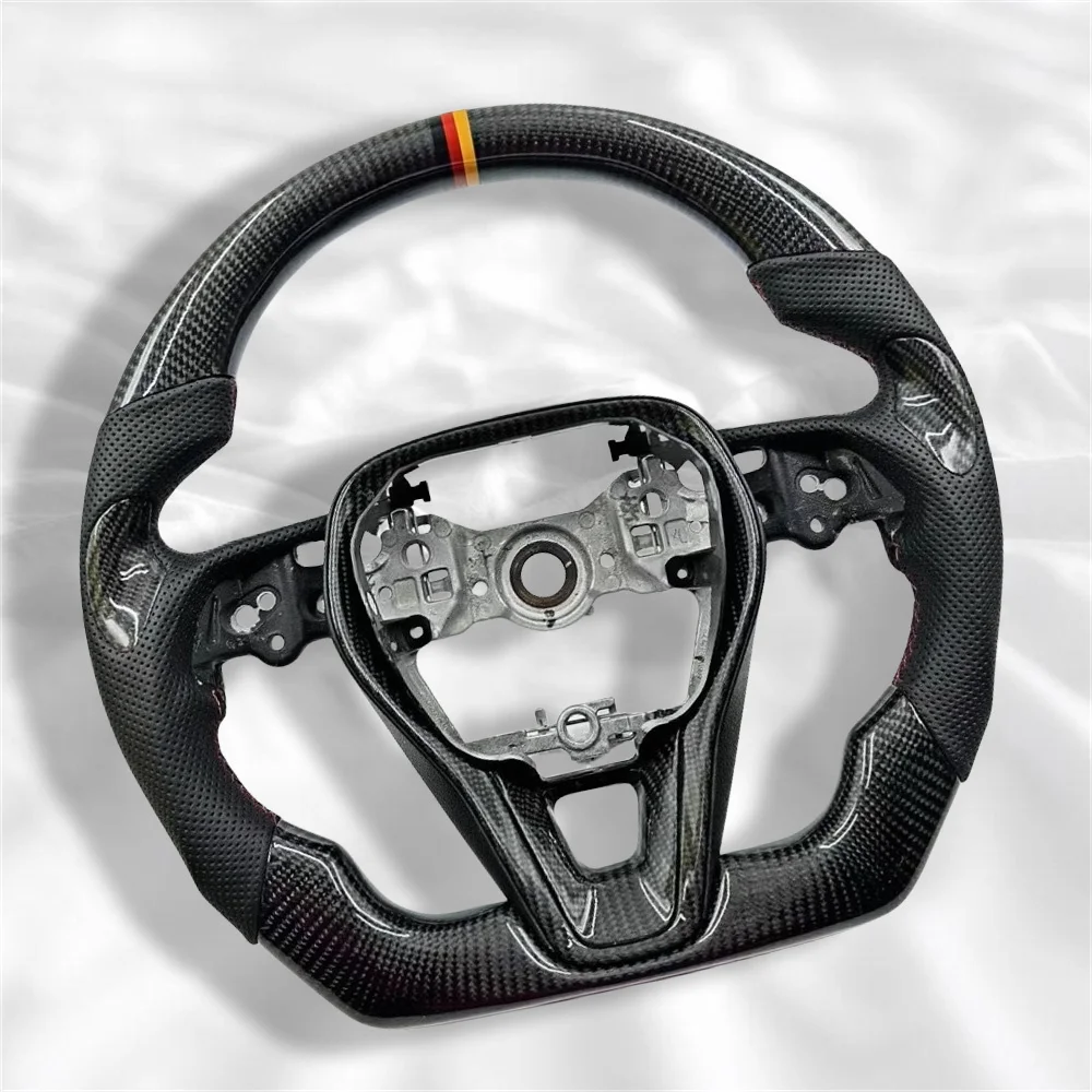 Кожаное рулевое колесо из углеродного волокна для Toyota Harrier Venza RAV4 Highlander Kluger Camry