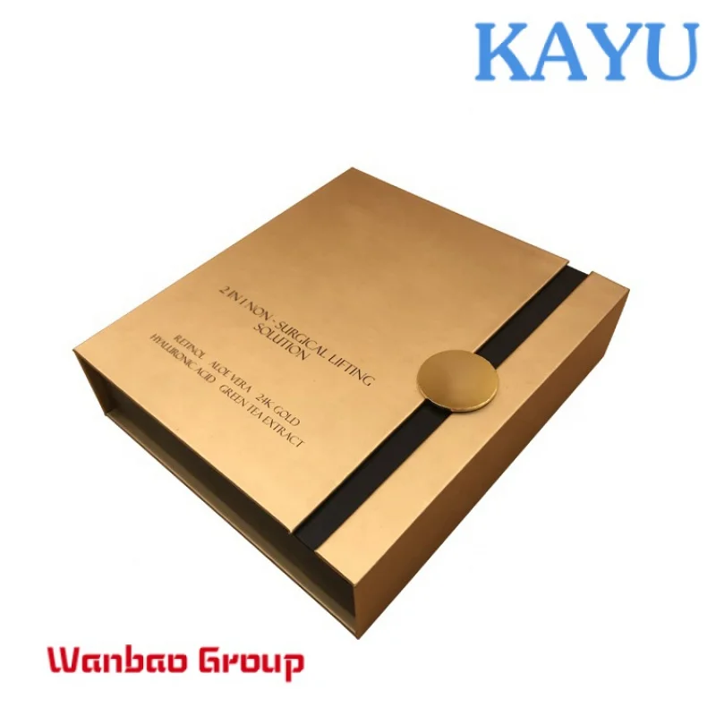 

Unique empty gold square shape cosmetic cream jar paper cardboard box packaging for cosmetics