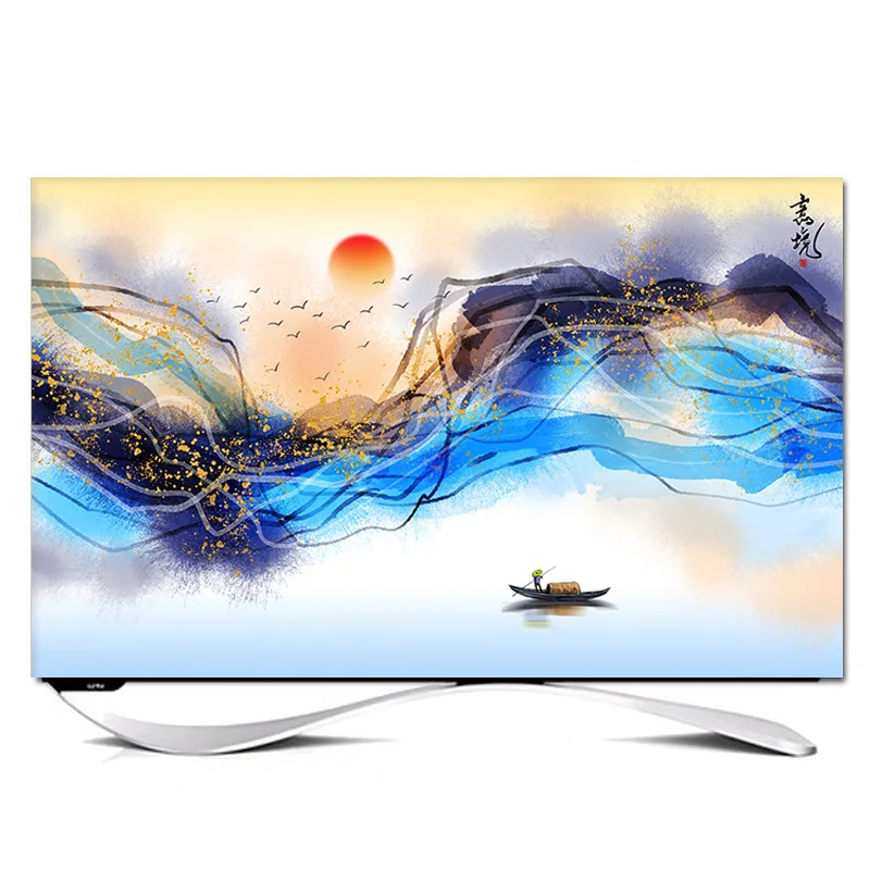 

На заказ 32 " - 85" дюймов декоративная крышка капота для экрана LCD TV PC пейзаж Геометрия лося перо