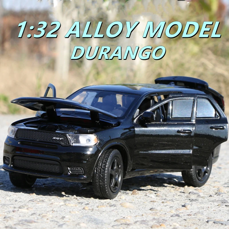 

1:32 Dodge Durango SUV модель автомобиля из сплава, литая металлическая Игрушечная модель автомобиля со звуком и светом, коллекция, подарки для детей,...