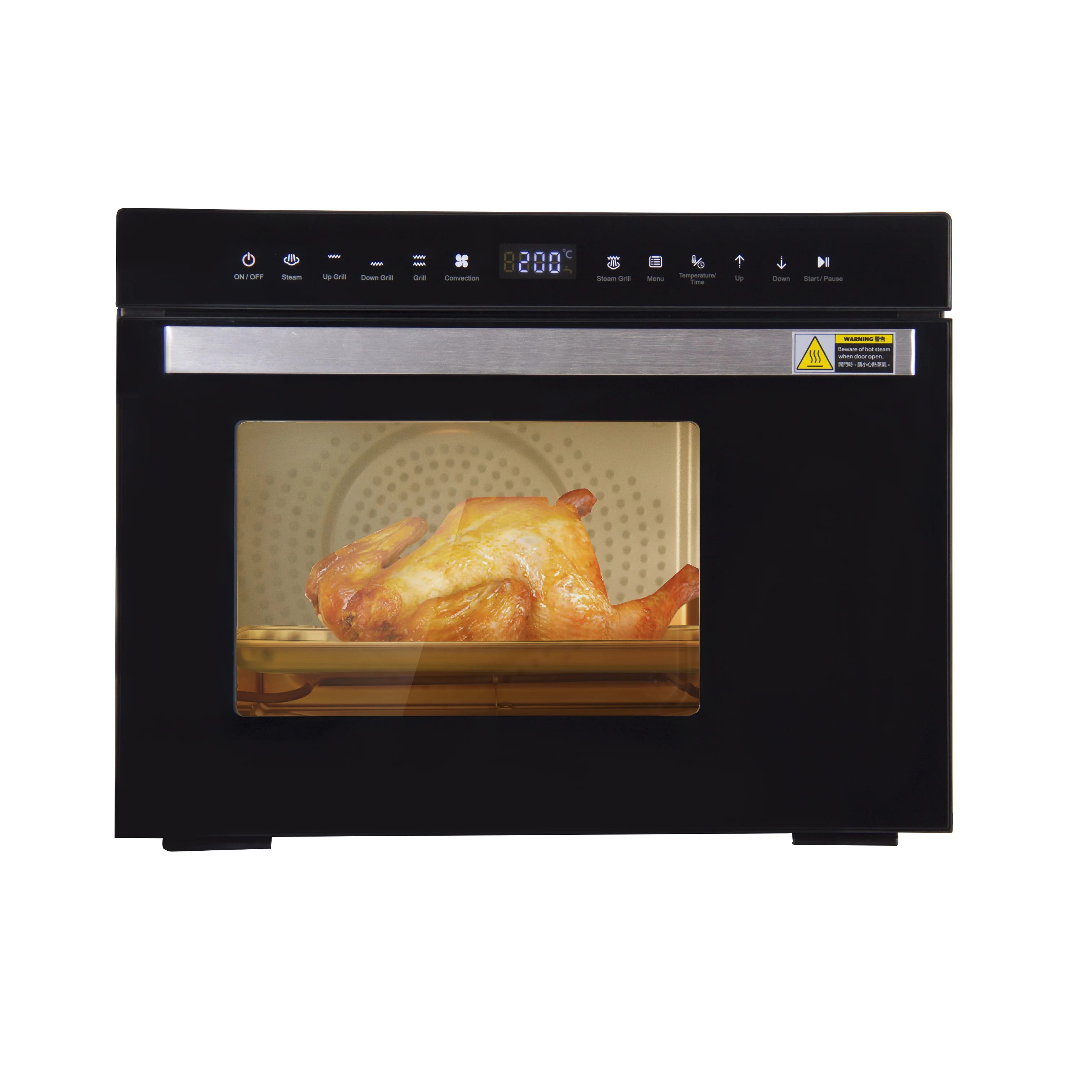

Combination Steam Oven, Fryer & Grill, 2000W, 26 Litre, LED touch control, with 50 Auto Presets, Cavity & Accessories Easy Clean