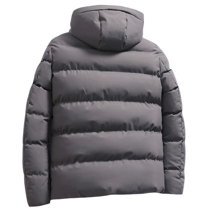Men's Coats Winter Parkas Casual Solid Hooded Parka Coat Men Long Sleeve Windbreak Lightweight Padded Jackets Streetwear Jacket