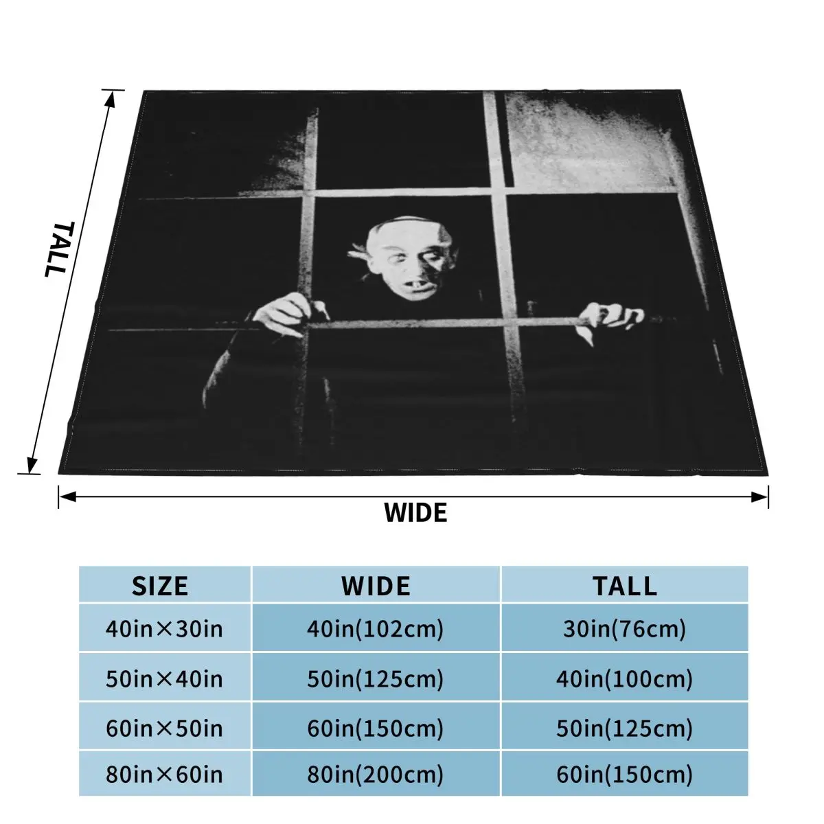 Ультрамягкое Флисовое одеяло Nosferatu