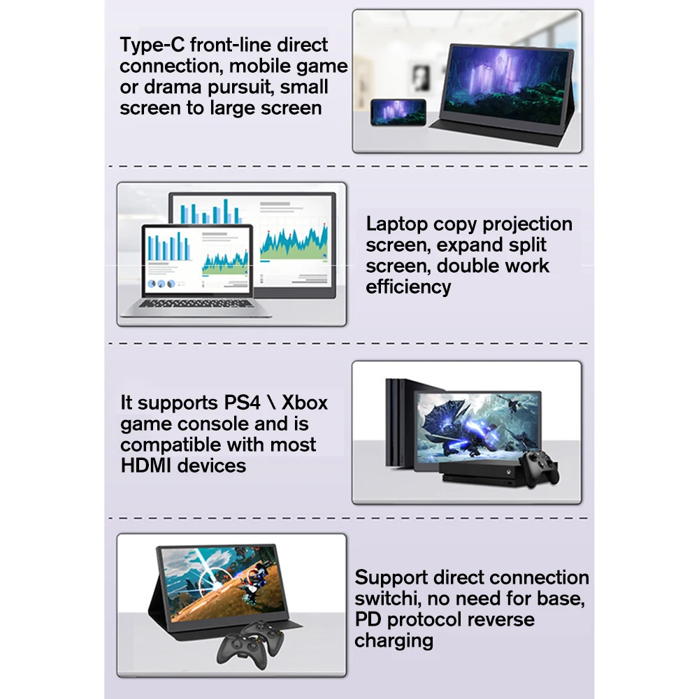 13 3 дюймовый портативный сенсорный монитор 2560X 1440 HD LCD 2K с двумя динамиками дисплей
