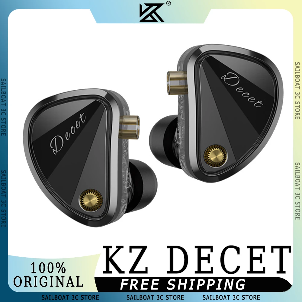 Фото KZ Decet In Ear HiFi наушники 10-динамический драйвер 4-ступенчатый электронный тюнинговый переключатель Независимый низкочастотный музыкальный монитор на заказ №1