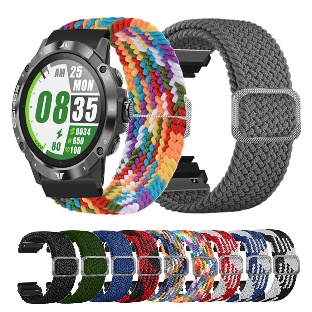 22mm 26mm Braided Nylon Strap For Garmin Fenix 7 7X 6 6X Pro 5 5X Elastic Wrist Band for Garmin EPIX Enduro Bracelet
