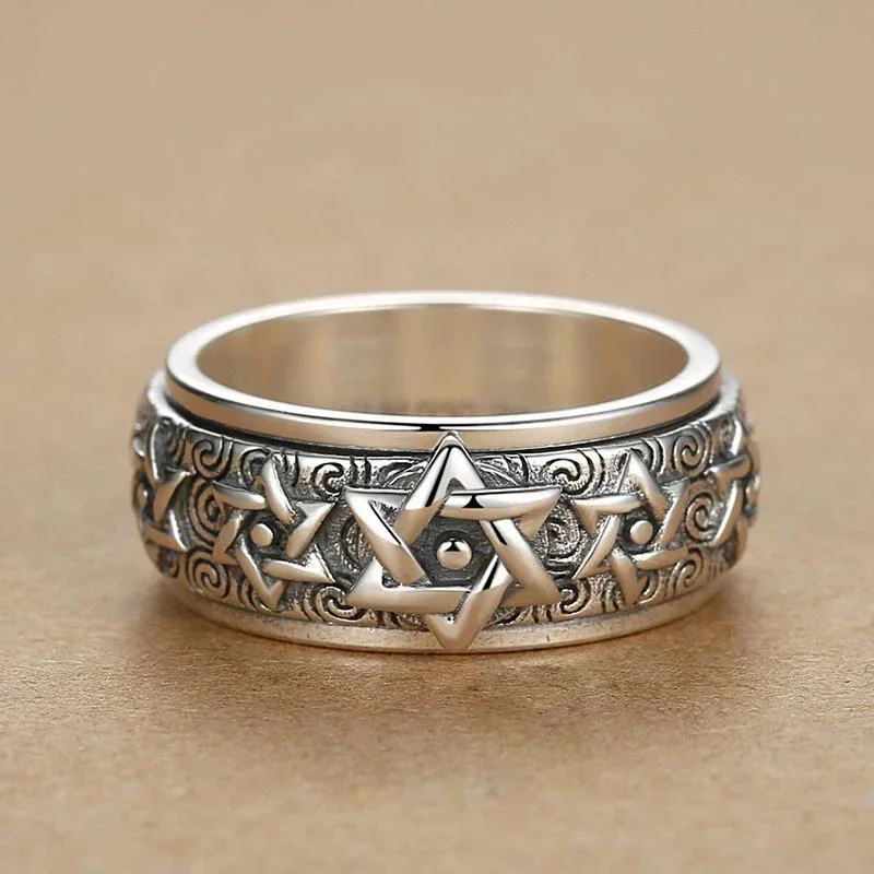 Мужское кольцо Buddhastone из серебра 925 пробы с изменяемым размером