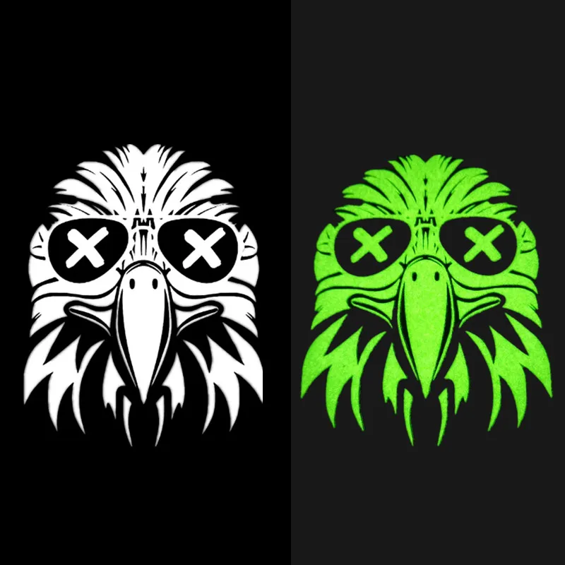 2 шт. теплопередающие нашивки из ПВХ флуоресцентные с головой орла сделай сам